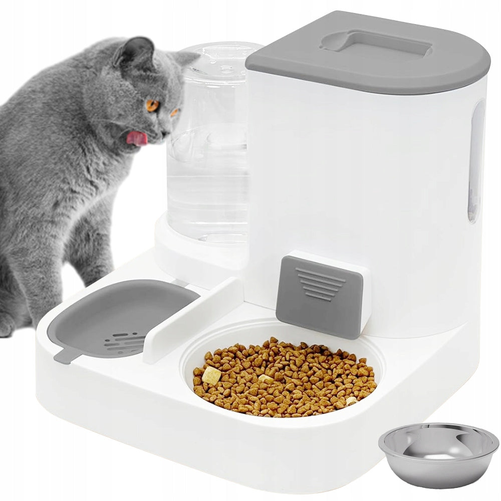 BOWL WATER AND FOOD FEEDER 2IN1 1L WATER 22L FOOD TRANSPARENT TRAY
