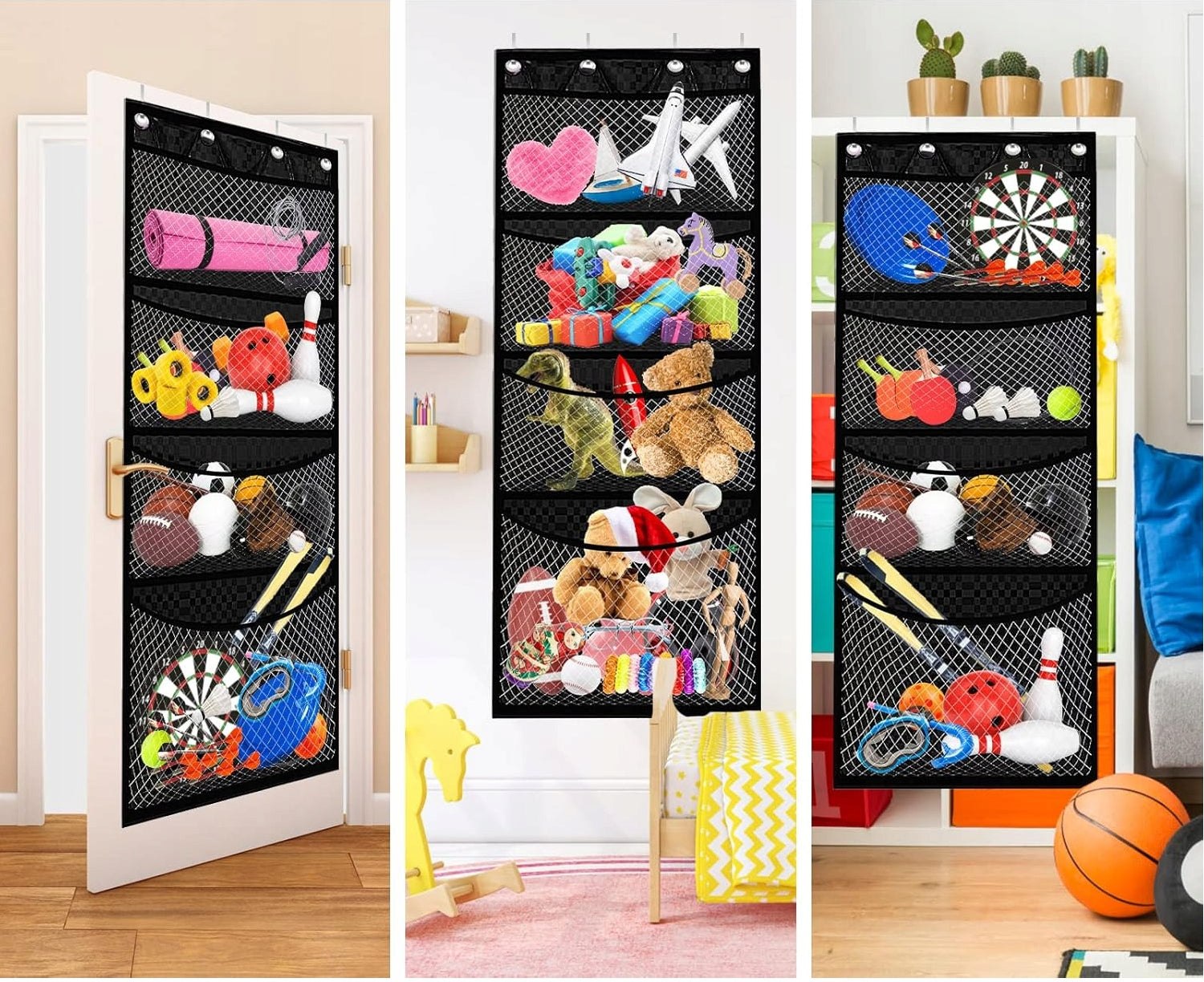 BOX BASKET ORGANIZER FOLDING FOR DOOR CLOTHES TOYS TRINKETS HANGING Packaging status original