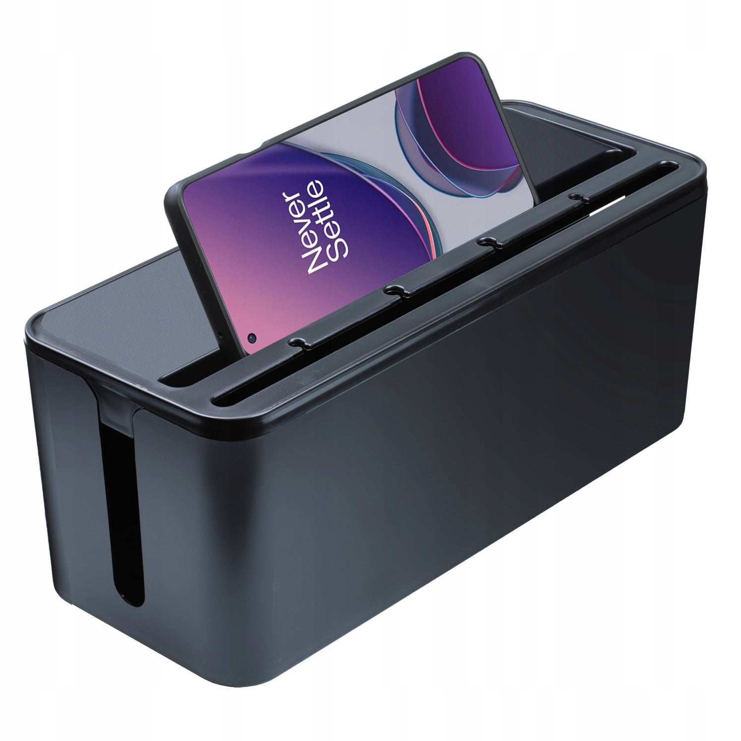BOX CONTAINER FOR CABLES BOX + PHONE HOLDER