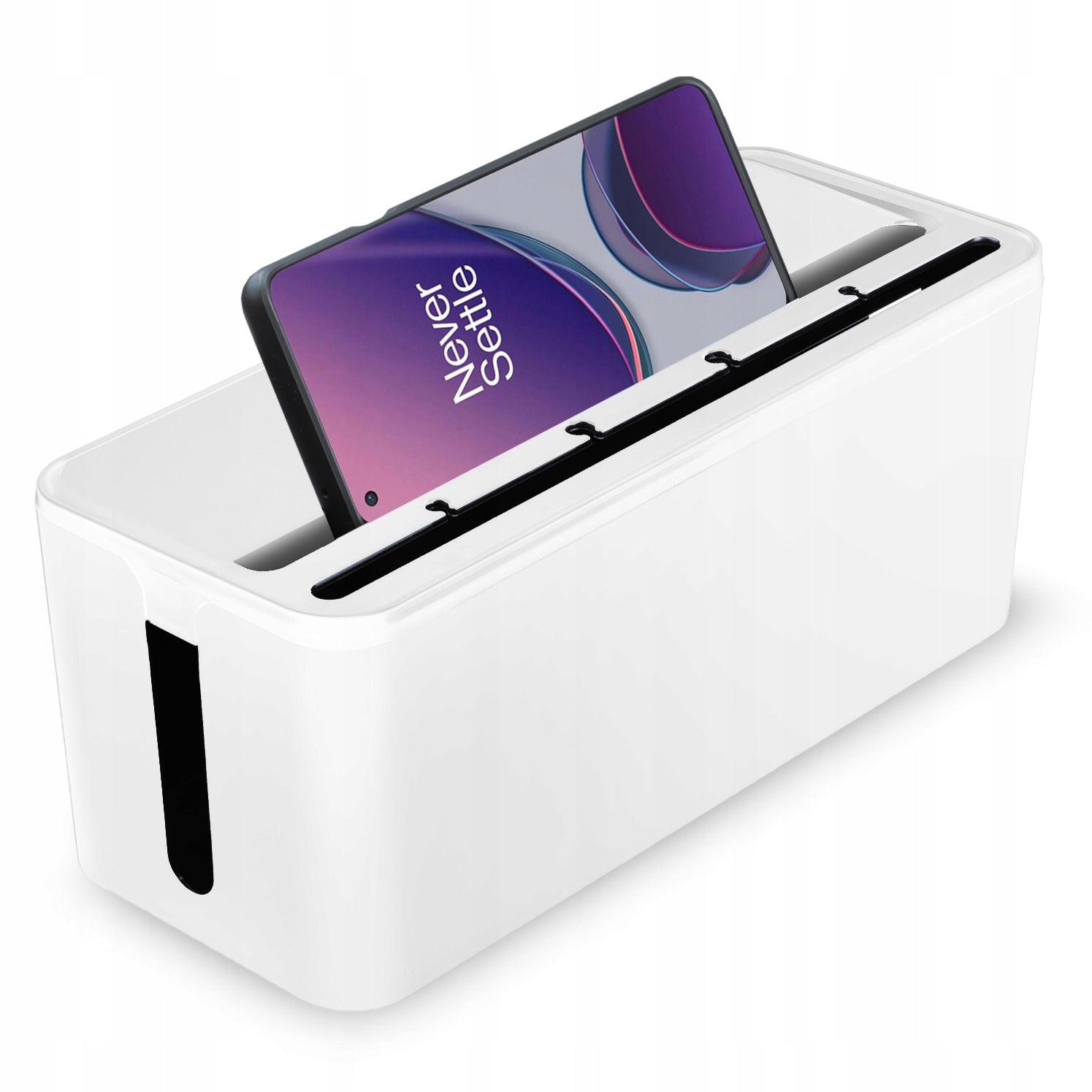 BOX CONTAINER FOR CABLES BOX + PHONE HOLDER