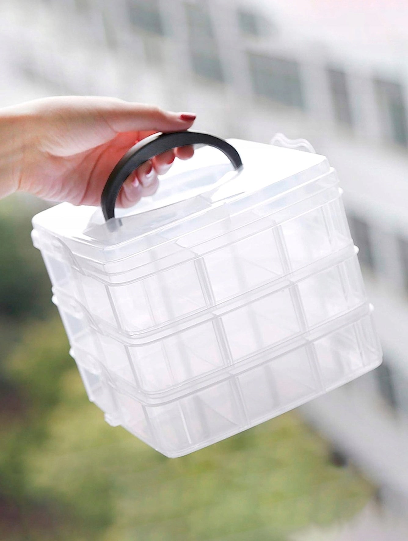BOX CONTAINER ORGANIZER 3-TIER PLASTIC UNIVERSAL Brand no brand