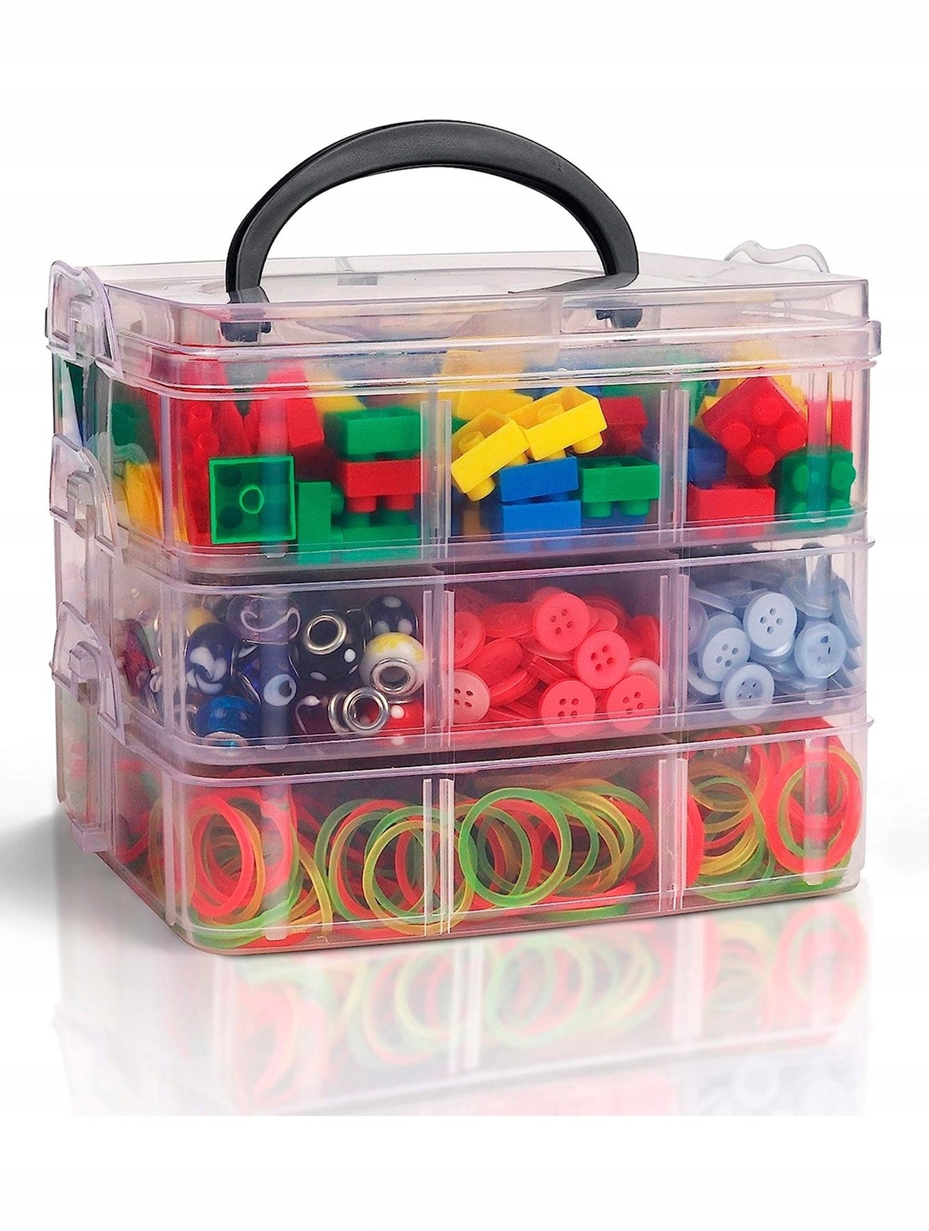 BOX CONTAINER ORGANIZER 3-TIER PLASTIC UNIVERSAL Packaging status original