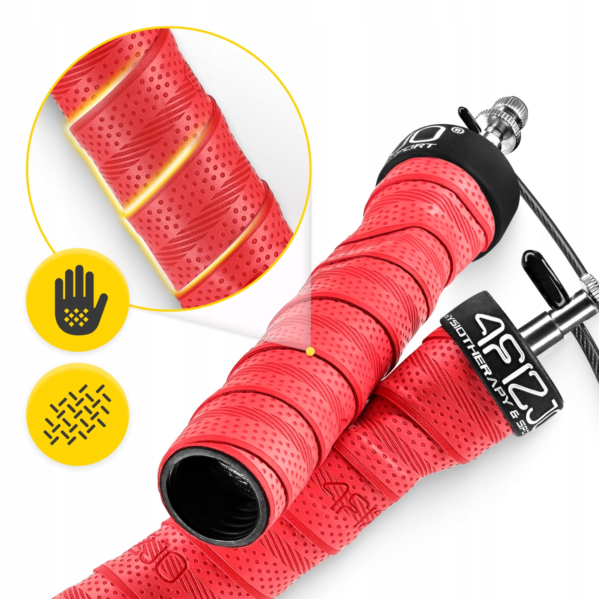 BOXING JUMP ROPE ADJUSTABLE WITH BEARINGS TRAINING CROSSFIT PROFESSIONAL 3M Color red