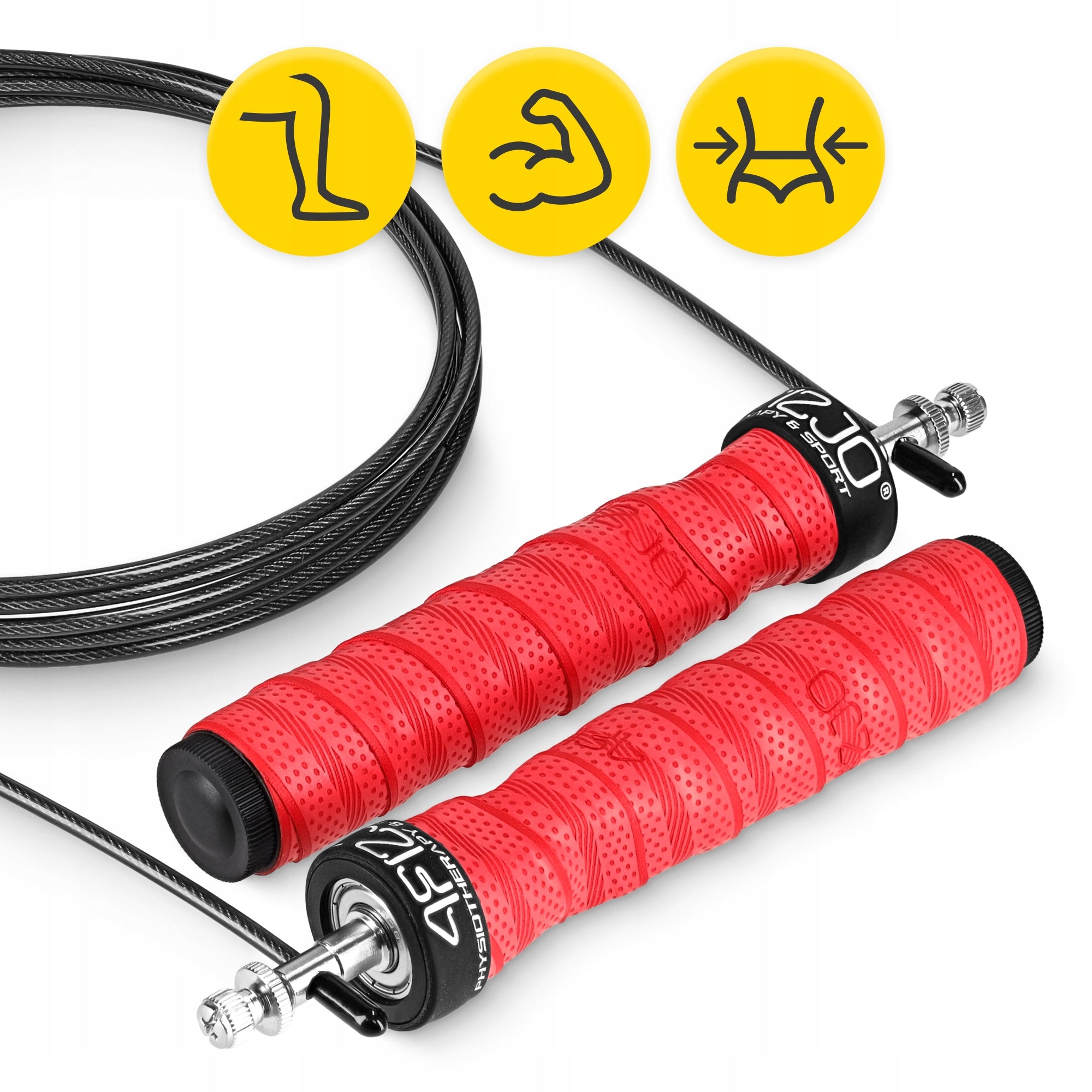 BOXING JUMP ROPE ADJUSTABLE WITH BEARINGS TRAINING CROSSFIT PROFESSIONAL 3M Model Skakanka bokserska z obciążeniem