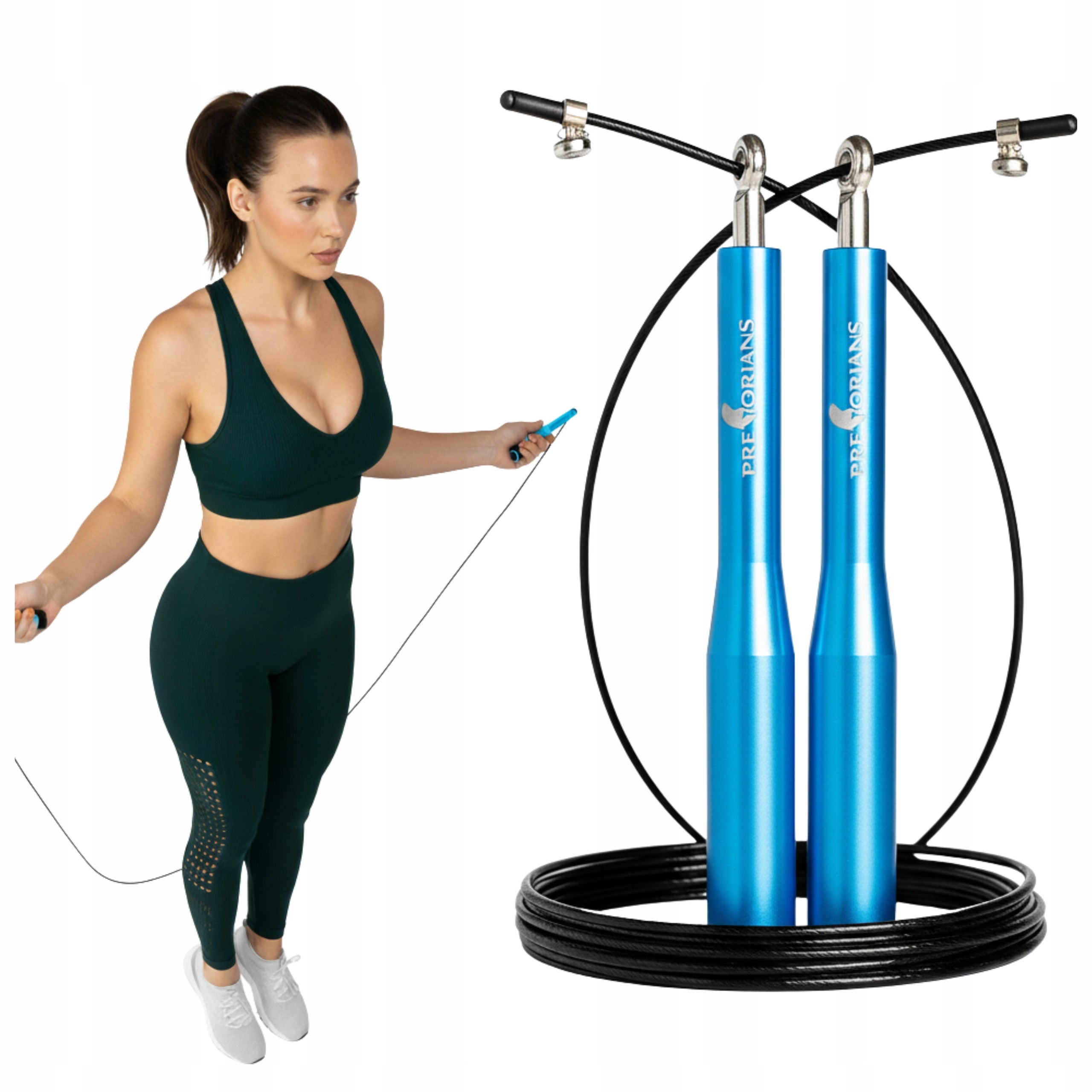 BOXING JUMP ROPE ALUMINUM WITH BEARINGS STEEL CABLE 300cm TRAINING