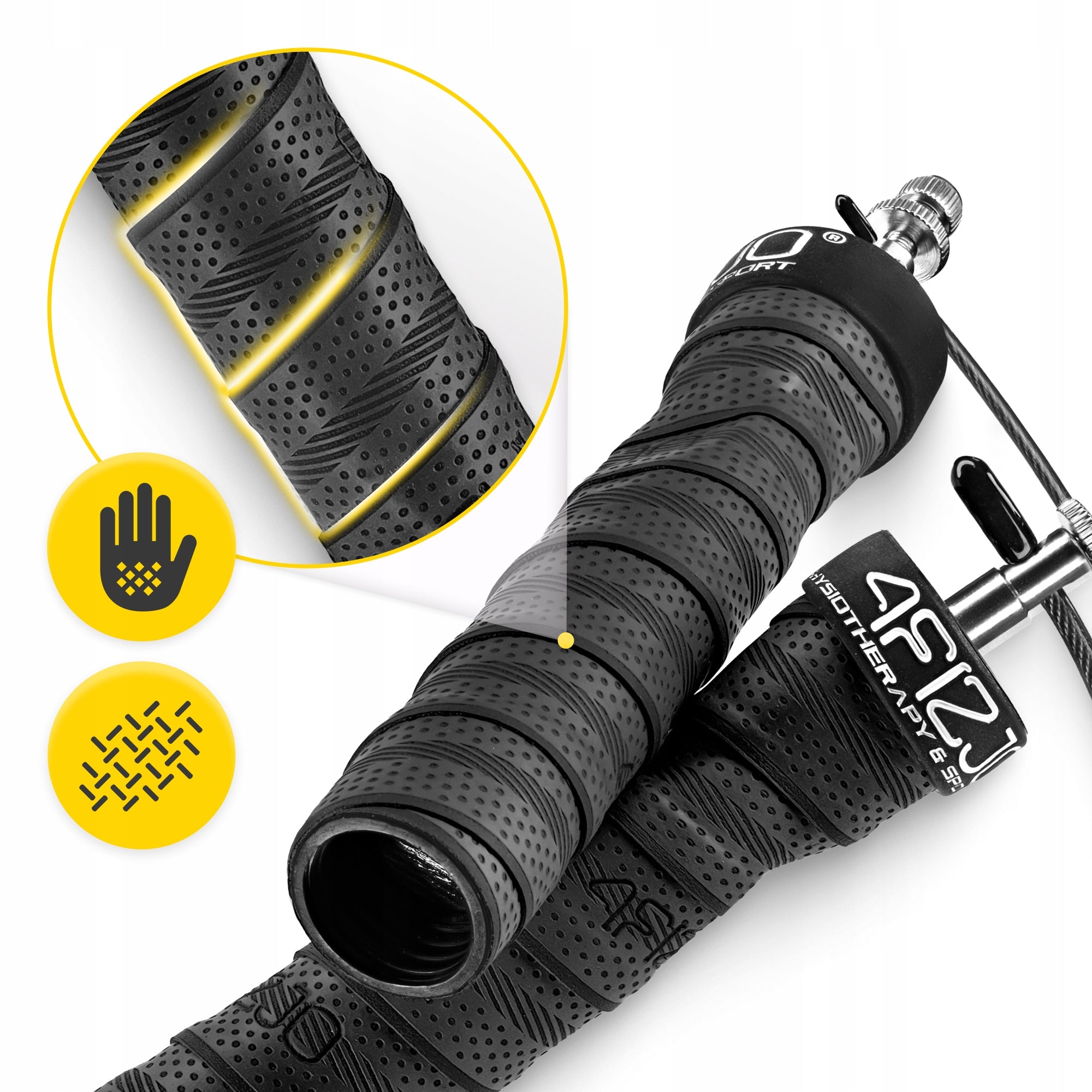 BOXING JUMP ROPE STRONG ADJUSTABLE WITH LOAD BEARINGS FOR TRAINING 3M Color black