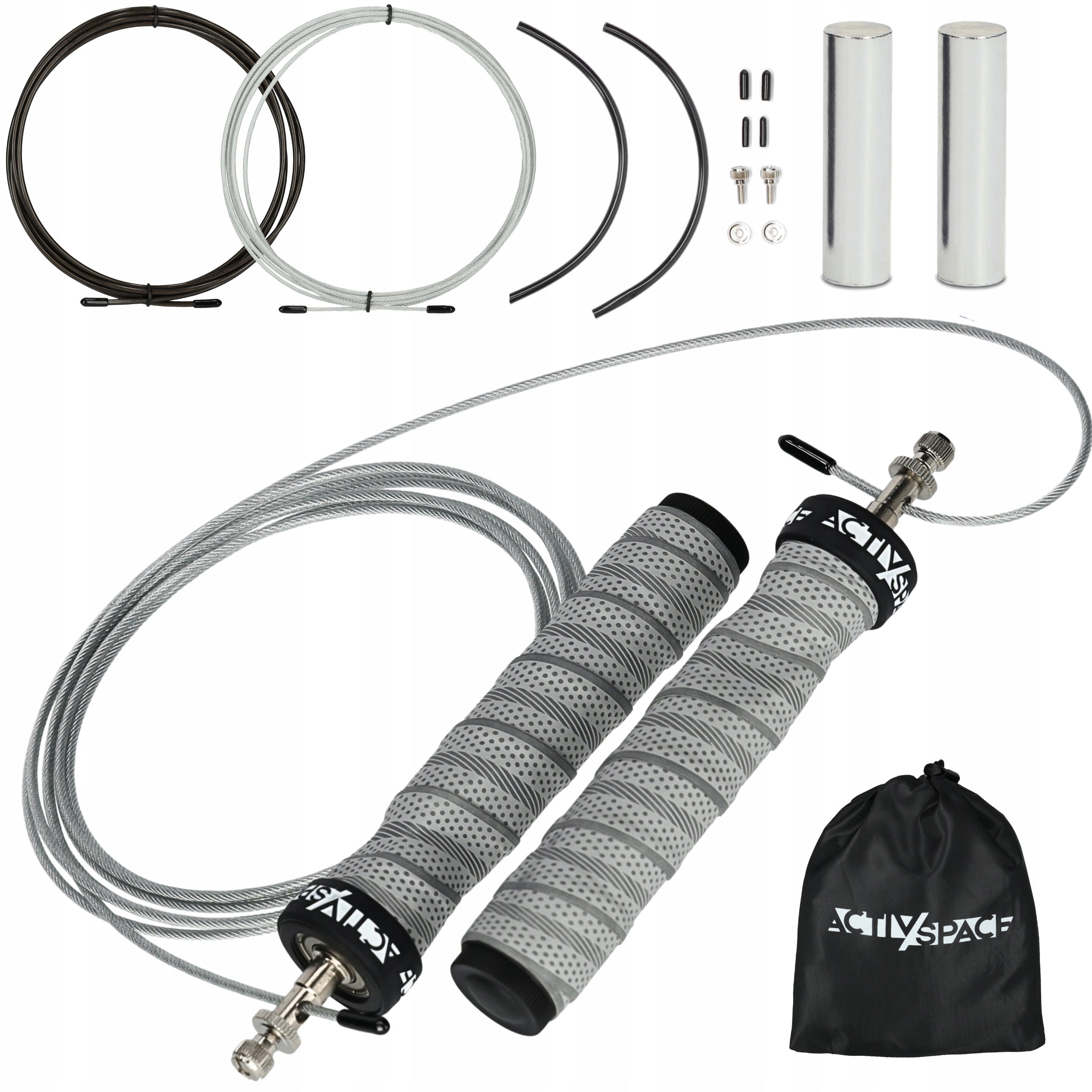 BOXING JUMP ROPE WITH LOAD ROTATING HEADS ADJUSTABLE WITHSTANDS
