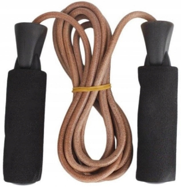 BOXING LEATHER JUMP ROPE WITH PRO LEATHER BEARINGS