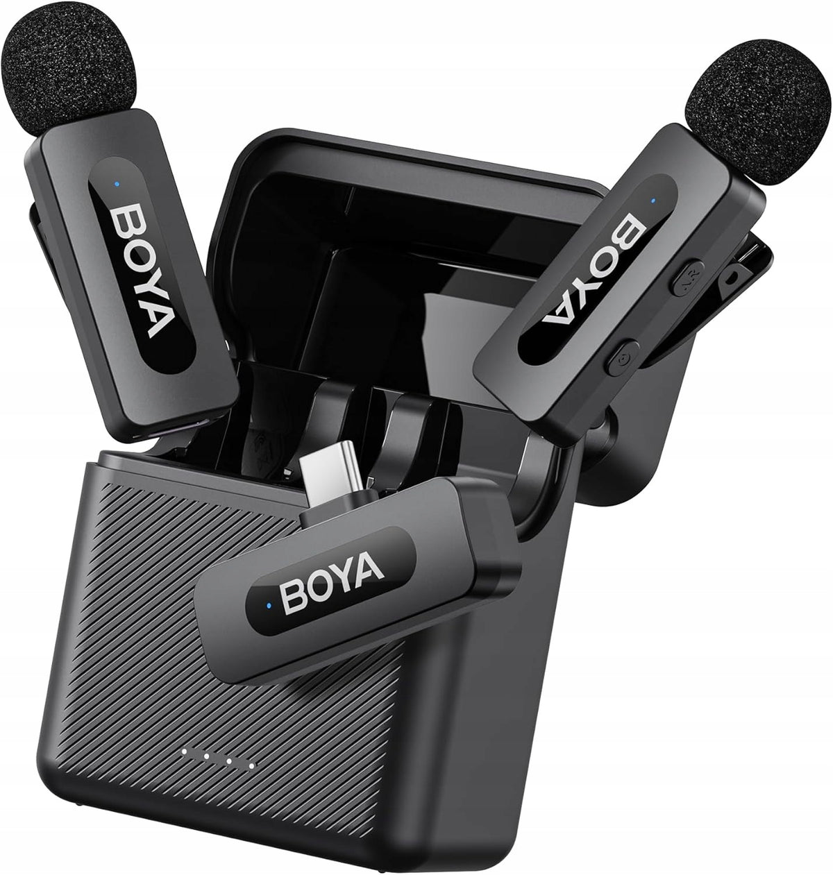 BOYA BY-V30 WIRELESS MICROPHONE 2 PIECES SET WITH USB C CHARGING CASE