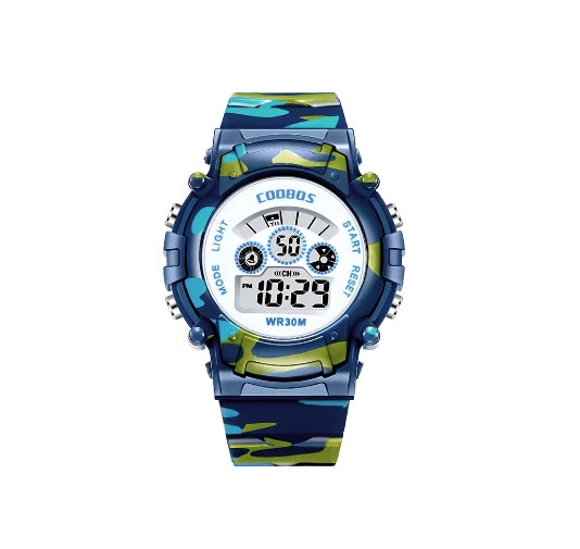 BOYS' WATCH YOUTH SPORTS DIGITAL NAVY CAMO