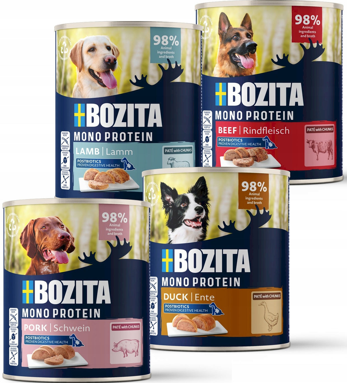 BOZITA Pate Mono Protein Lamb Pate Grain Free for Dogs 800g Packaging status original