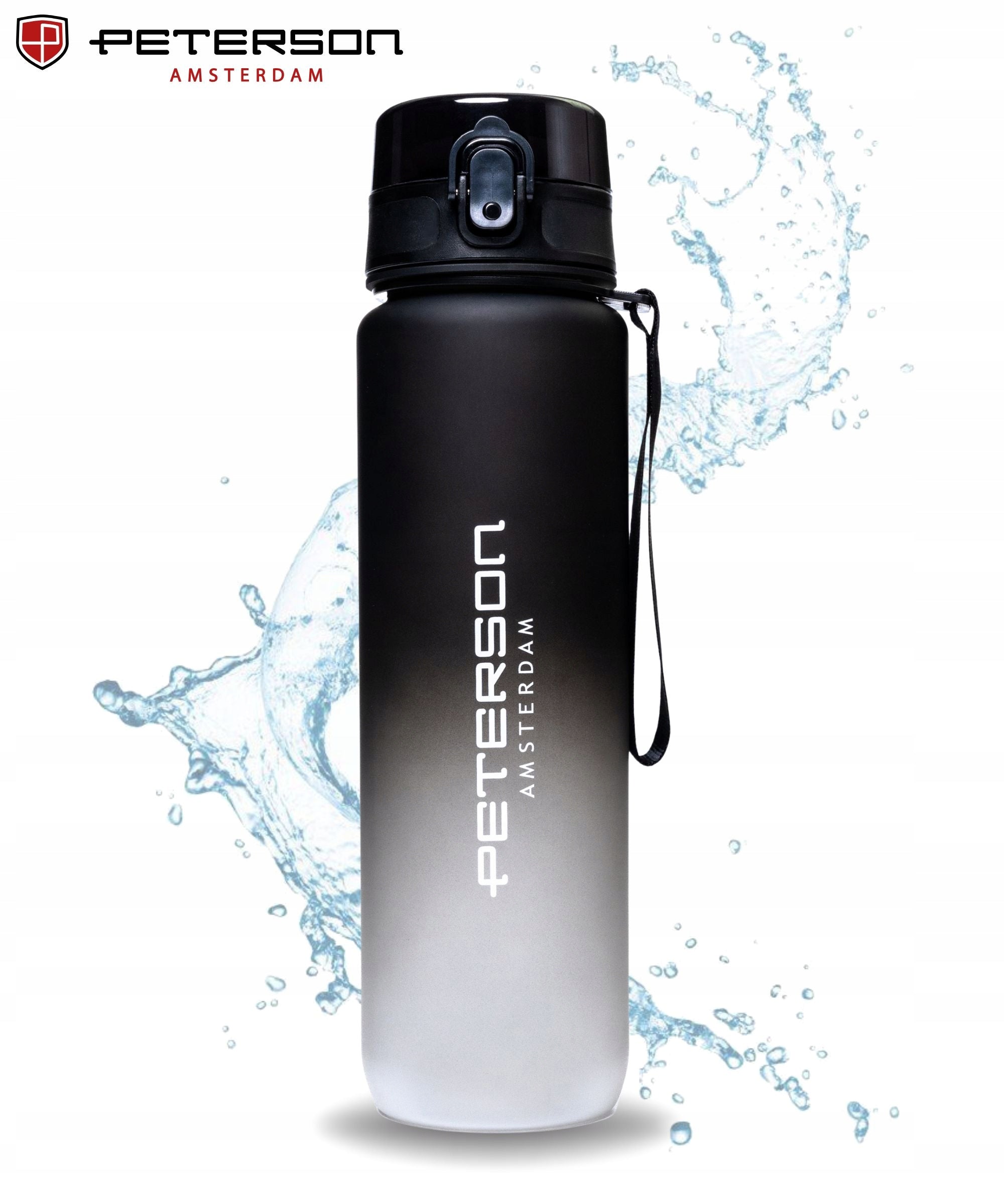 BPA Free Water Bottle 1L Tritan Leakproof with Mouthpiece Sport Brand Peterson