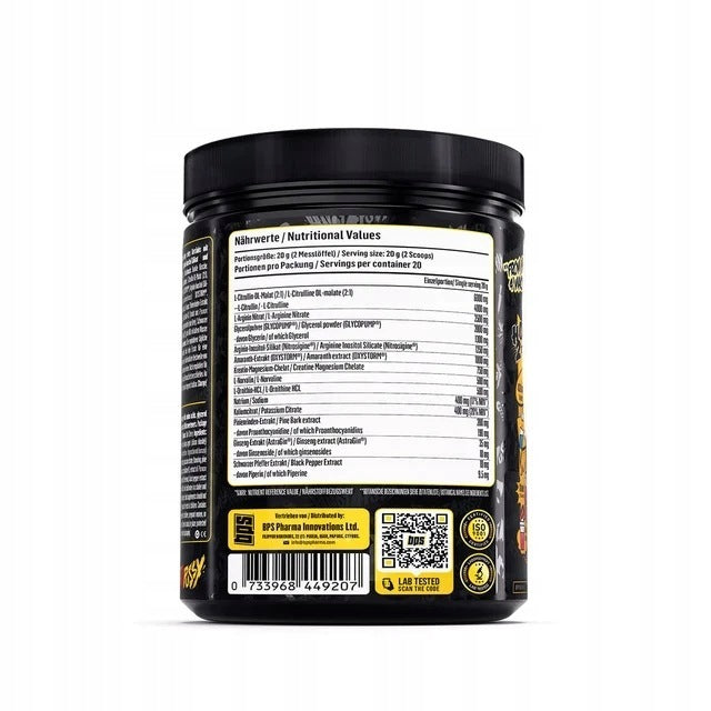 BPS Pharma NOT4PUSSY IRON PUMP 400g booster without caffeine citrulline arginine Packaging status original