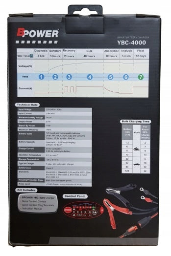 BPower Battery charger automatic processor regenerates rectifier Manufacturer's catalog number YBC-4000