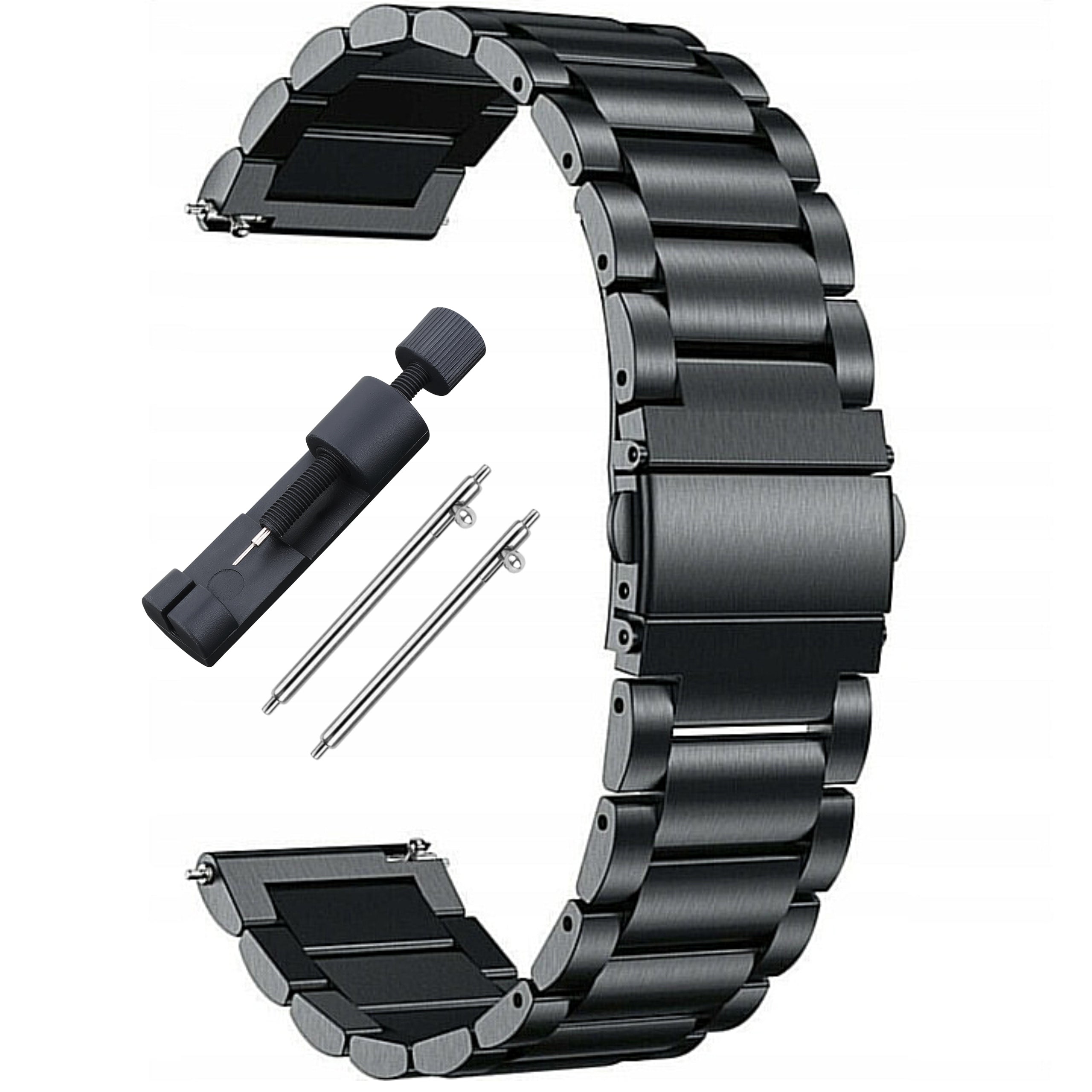 BRACELET STRAP FOR SMARTWATCH UNIVERSAL 20mm BLACK + TELESCOPES