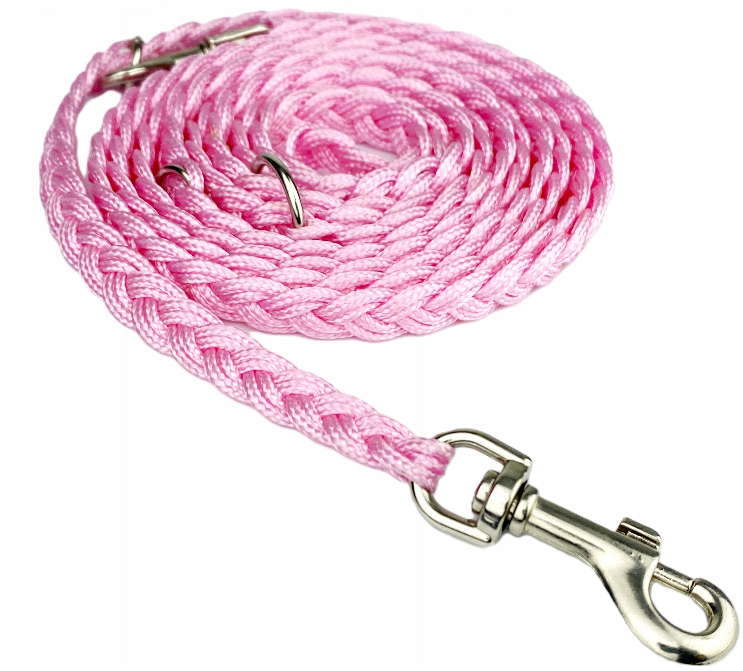 BRAIDED LANYARD WITH BRAID CORD 220 CM / 10 MM PINK
