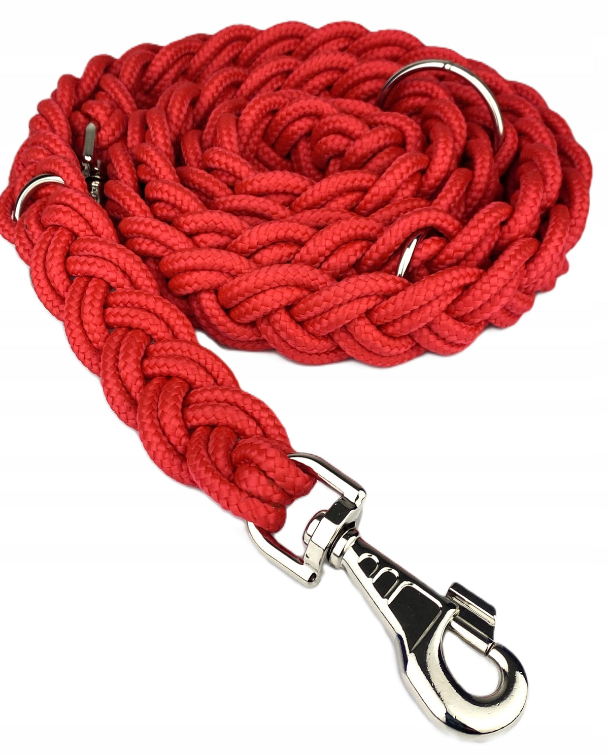 BRAIDED LANYARD WITH BRAID CORD 240 CM / 30 MM RED