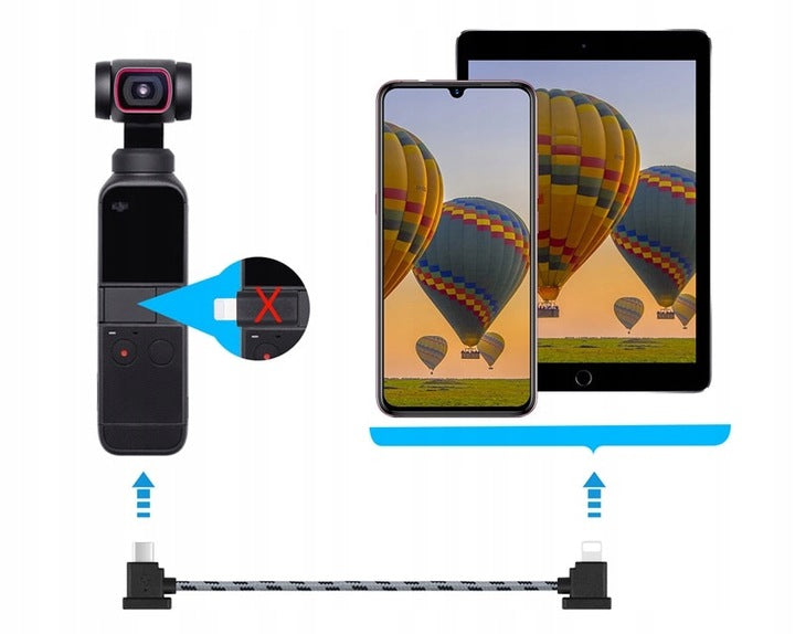 BRAIDED OTG TRANSMISSION CABLE FOR DJI MINI 2 3 4 PRO SE RC-N1 USB TYPE C Manufacturer code 5906379321959