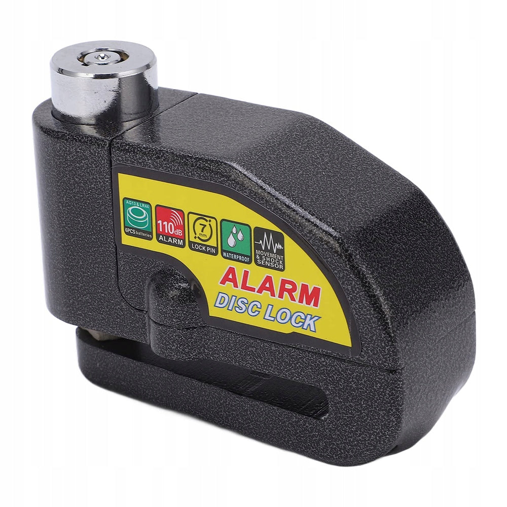 BRAKE DISC LOCK WITH ALARM FOR MOTORCYCLES AND BICYCLES WATERPROOF Weight 200 g