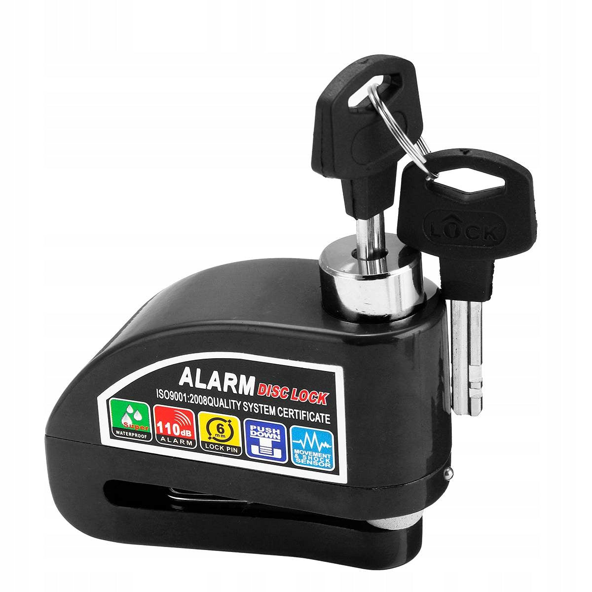 BRAKE DISC LOCK WITH ANTI-THEFT QUAD MOTORCYCLE ALARM