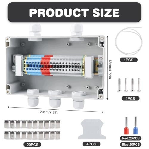 BRANCH BOX WATERPROOF IP68 CLAMP BLOCK DIN RAIL FOR HOME Manufacturer code Nieoznaczona