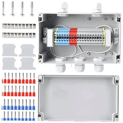 BRANCH BOX WATERPROOF IP68 CLAMP BLOCK DIN RAIL FOR HOME