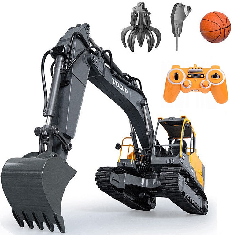 BRANDED REMOTE CONTROLLED EXCAVATOR AUTO RC HAMMER GRIPPER 3in1 VOLVO XL