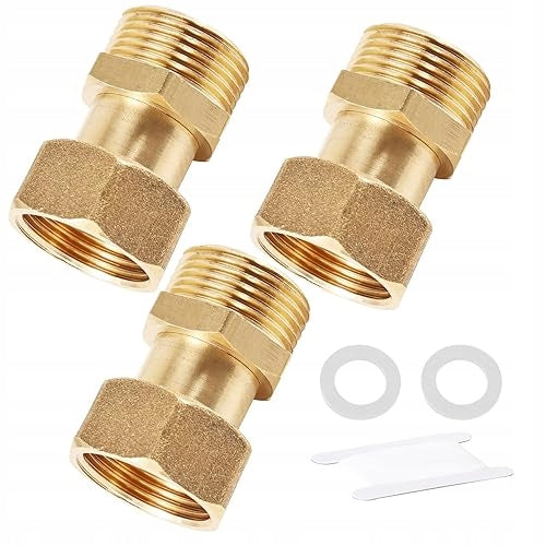 BRASS SCREW FITTINGS G3/4 MOVABLE FOR PIPES WATER METER 3 PCS. steel Brand no brand