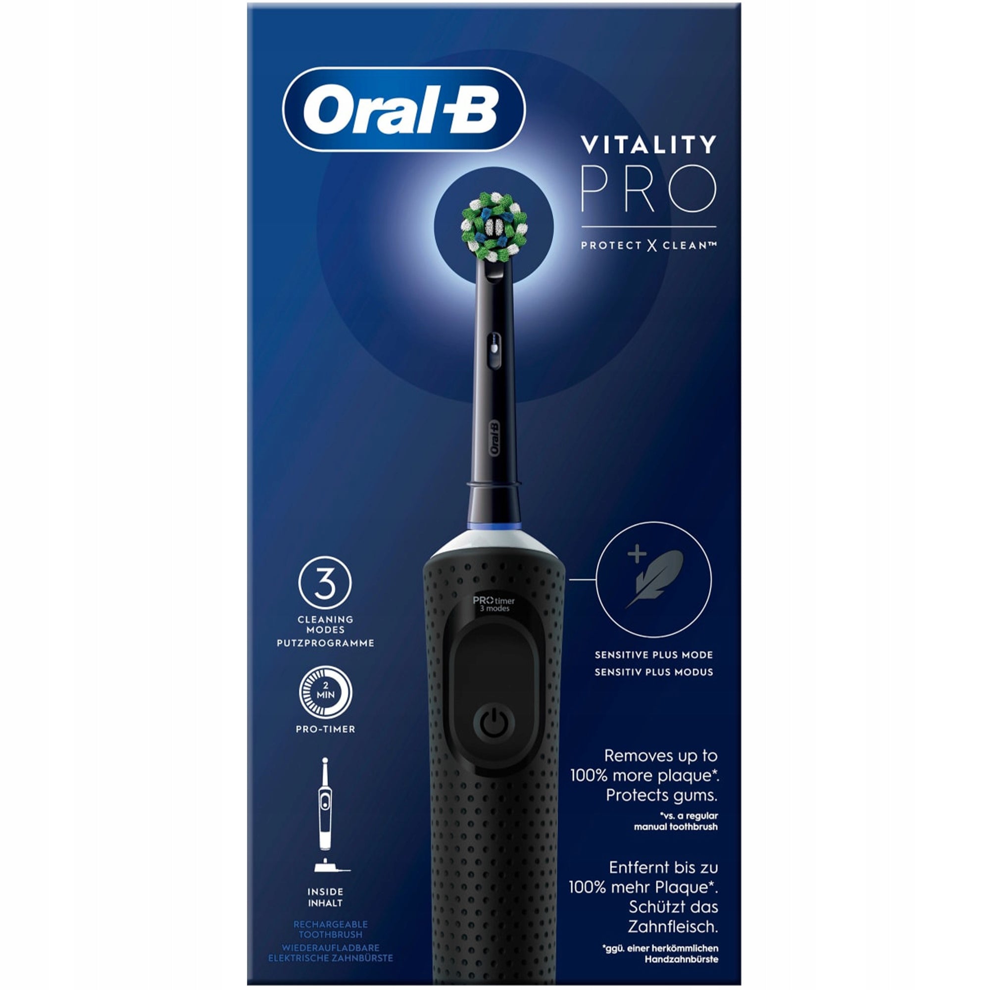 BRAUN ORAL B VITALITY 103 PRO ELECTRIC TOOTHBRUSH BLACK Brand Oral-B
