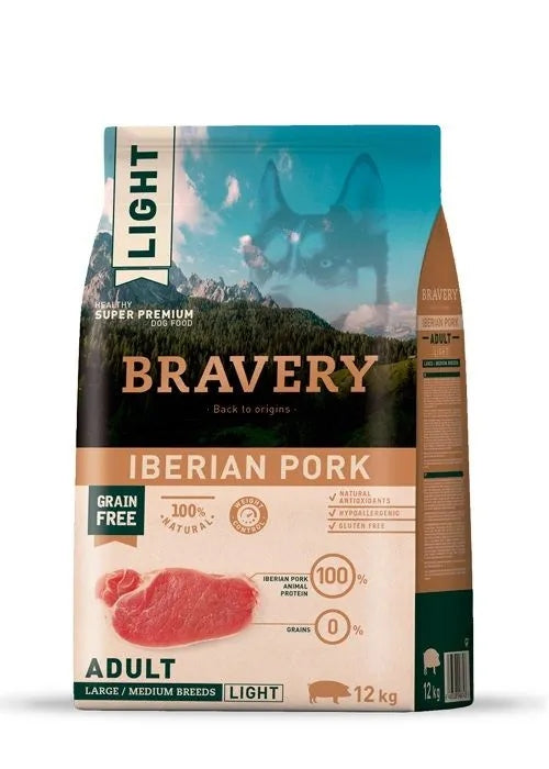 BRAVERY LIGHT 12kg Iberian Pork Grain Free Dog Food