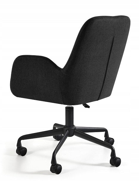 BRAVO LF-24 Swivel Armchair Black Fabric – Bucket, Modern, Office