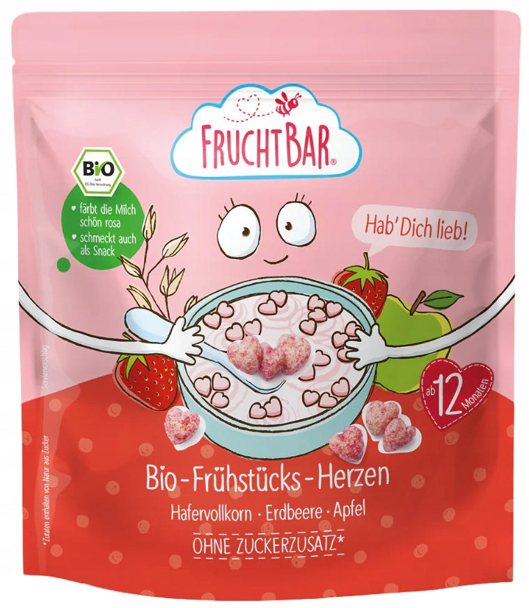 BREAKFAST WHOLE GRAIN OAT CRISPS WITH STRAWBERRIES AND BIO APPLE