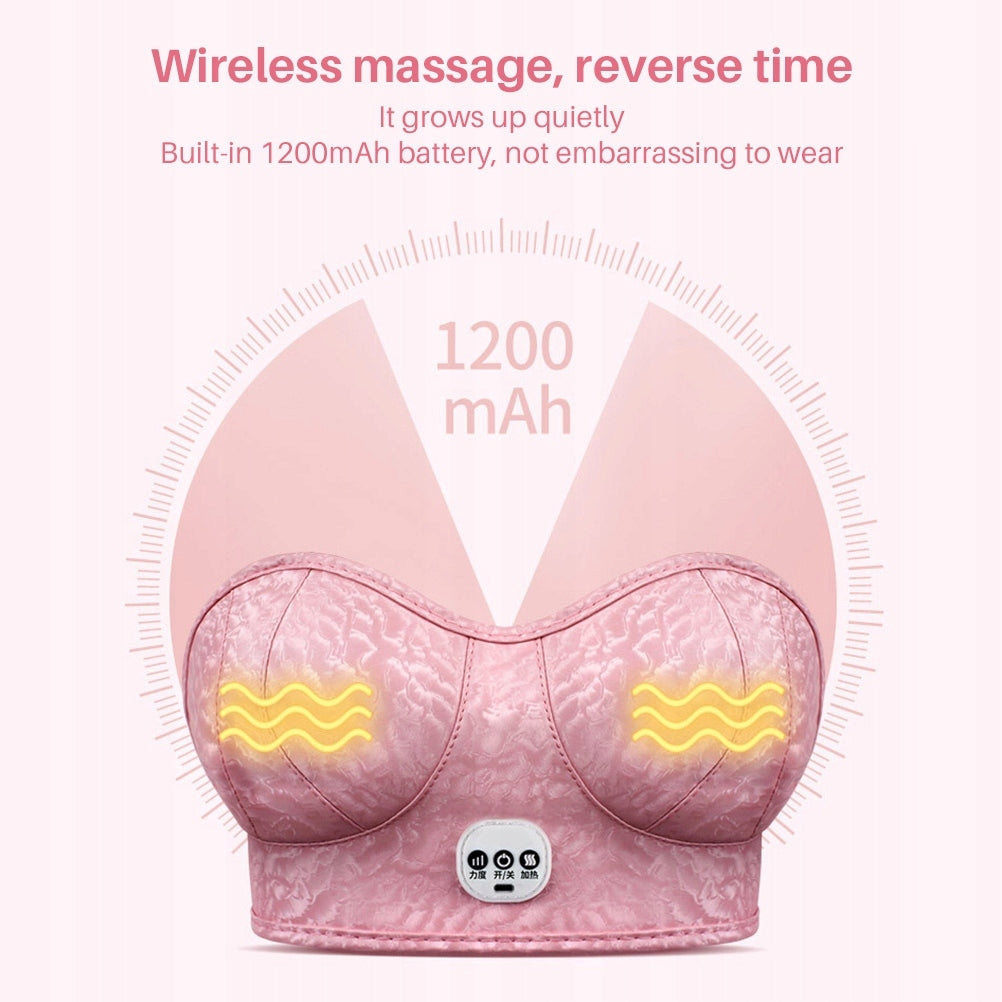 BREAST MASSAGER VIBRATOR WIRELESS CHARGING USB PINK Medical device no