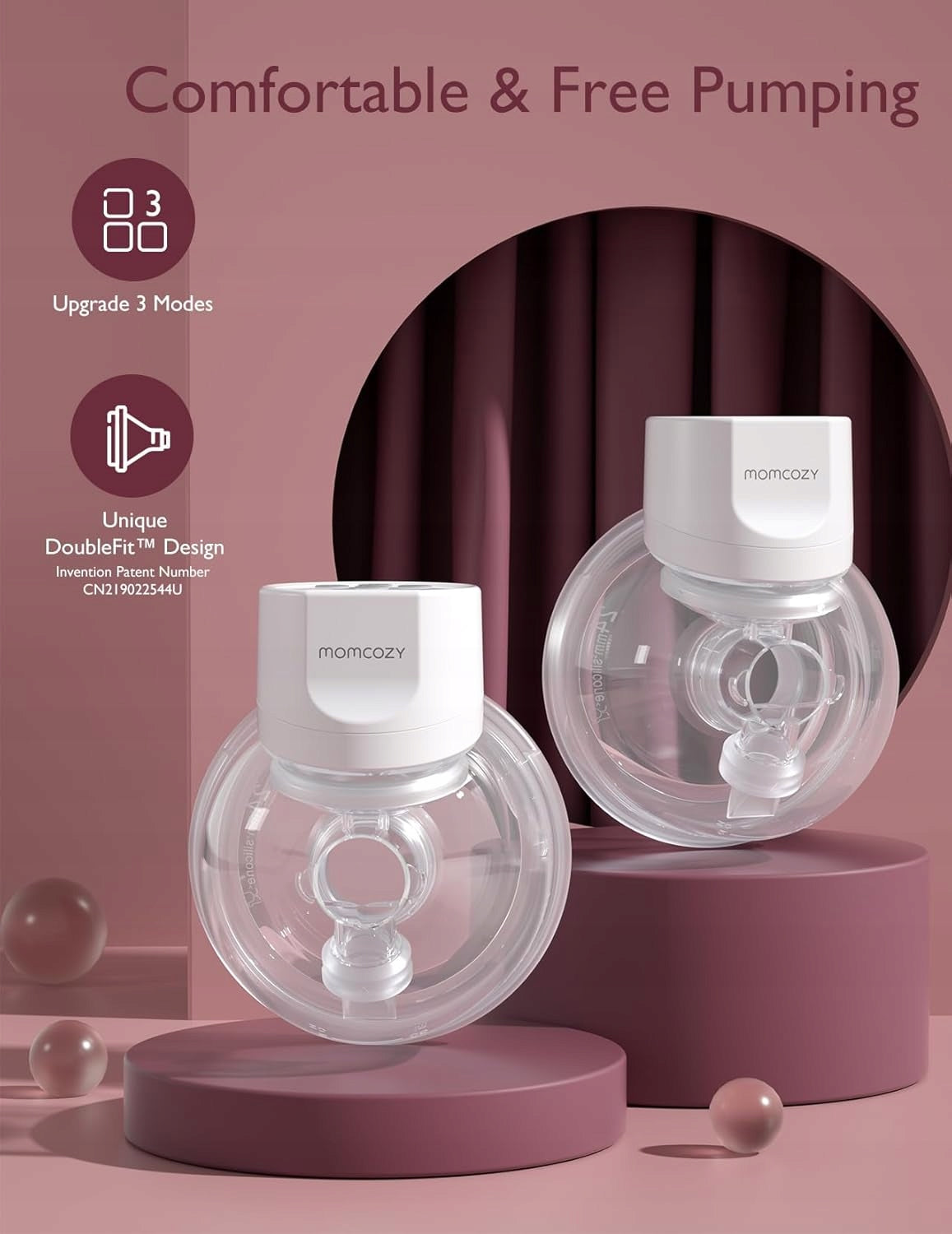 BREAST PUMP FOR HANDS-FREE WOMEN 3 MODES DISPLAY 9 LEVELS SOFT Packaging status original