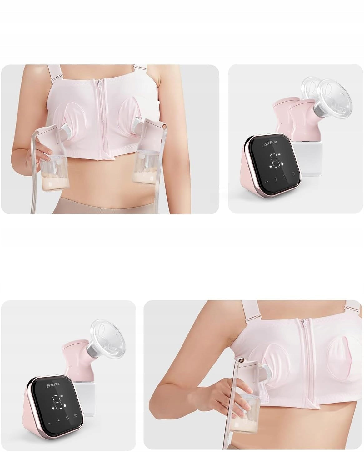BREAST PUMP FOR POARM WIRELESS DOUBLE 2 MODES 9 WORKING LED LEVELS Medical device no