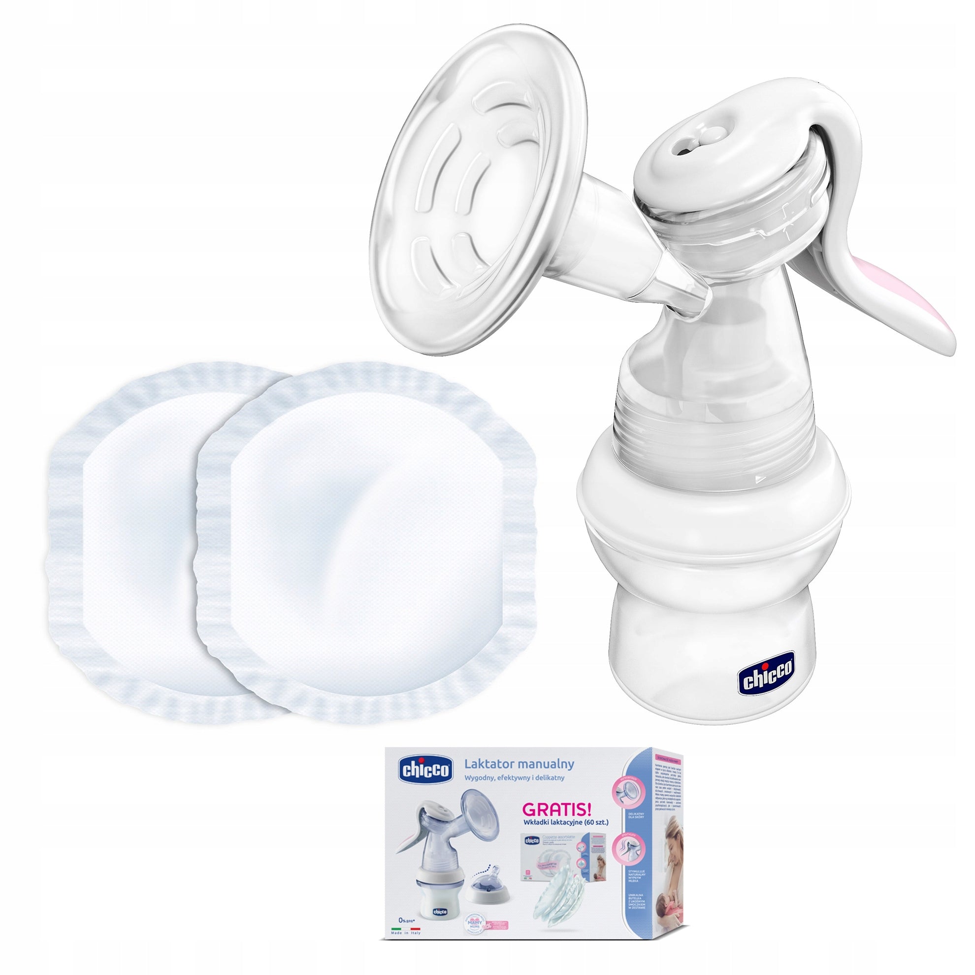 BREAST PUMP MANUAL BREAST PUMP LACTATION PADS 60PCS CHICCO