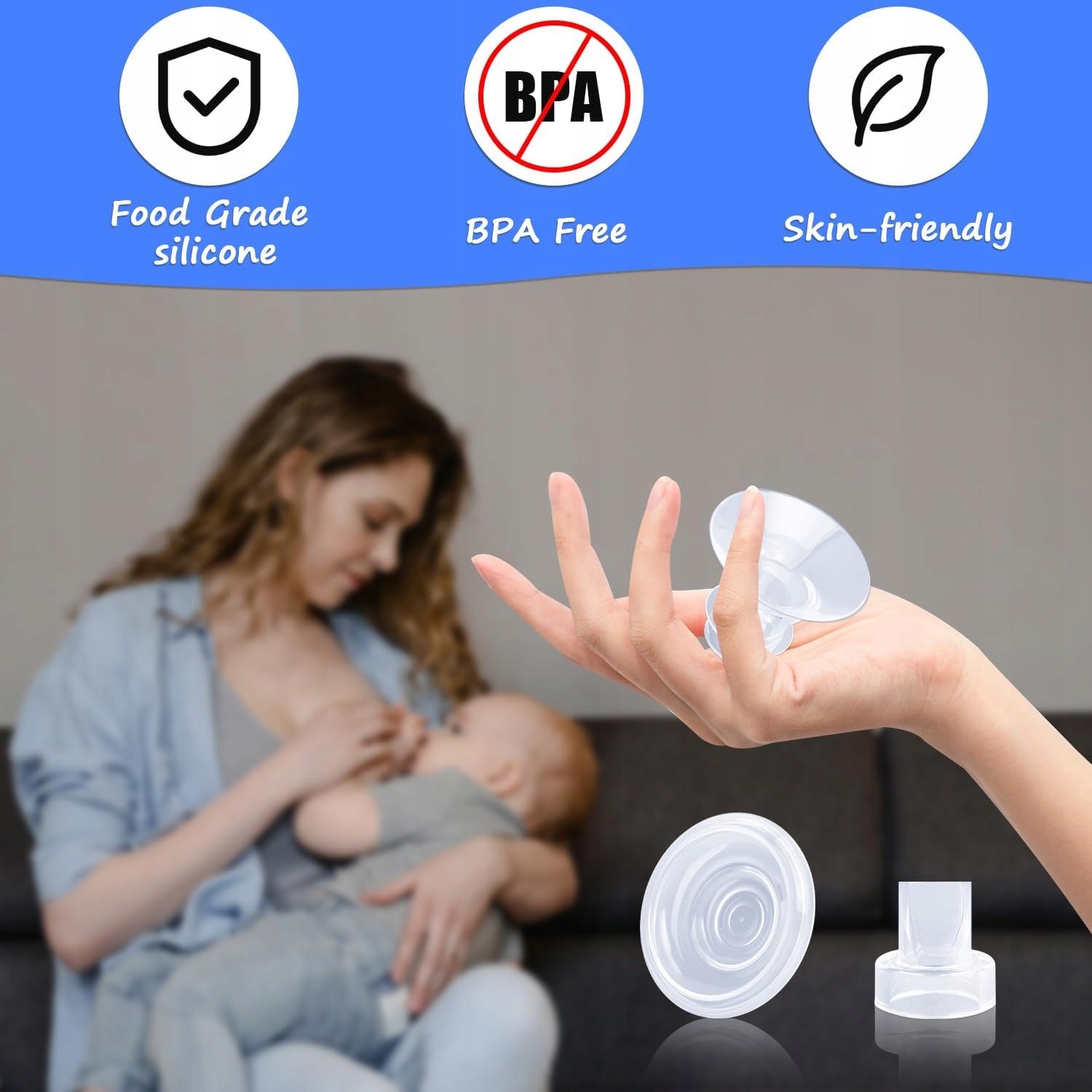 BREAST PUMP PARTS BRUSH SILICONE INSERTS 9PCS COMPATIBLE Medical device no
