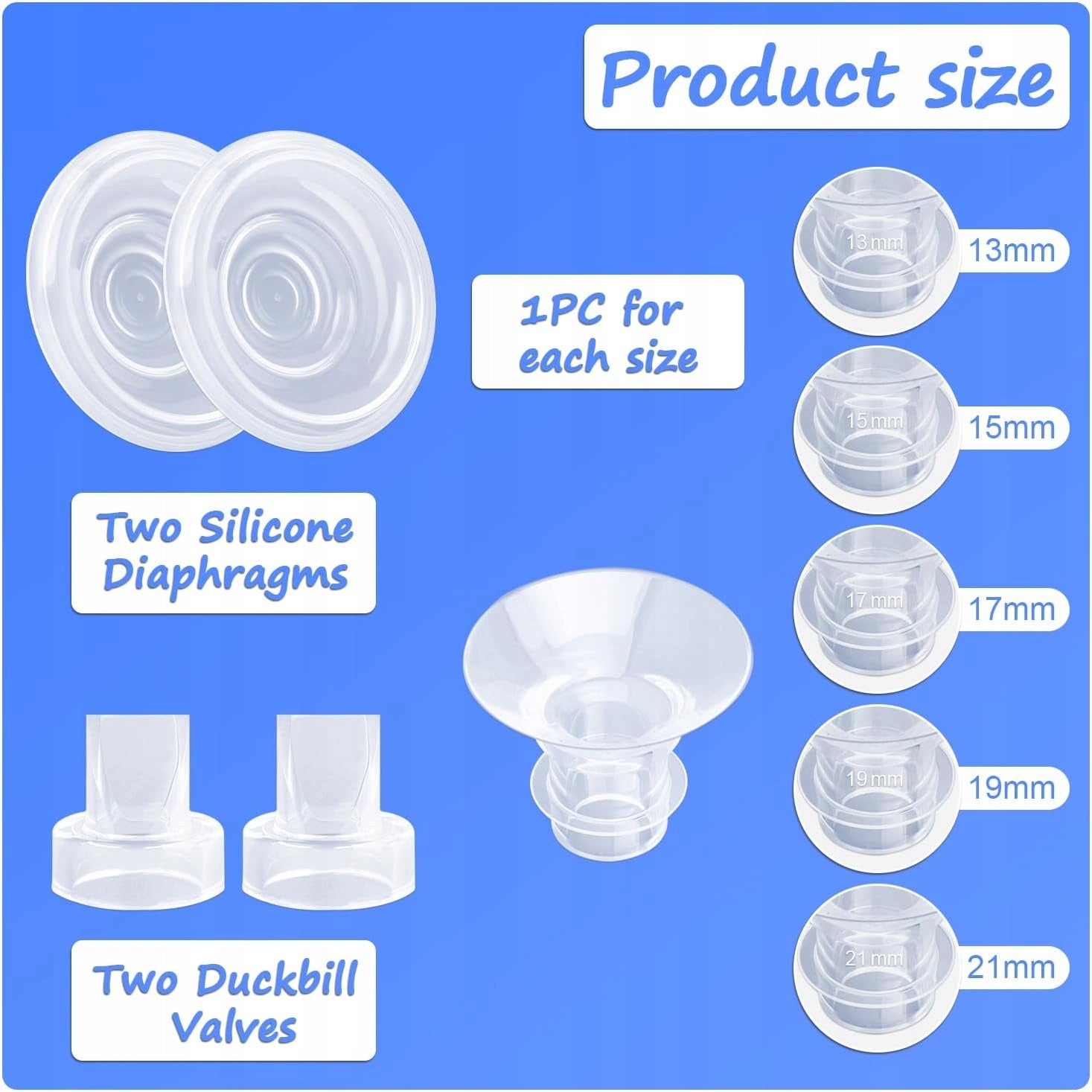 BREAST PUMP PARTS BRUSH SILICONE INSERTS 9PCS COMPATIBLE