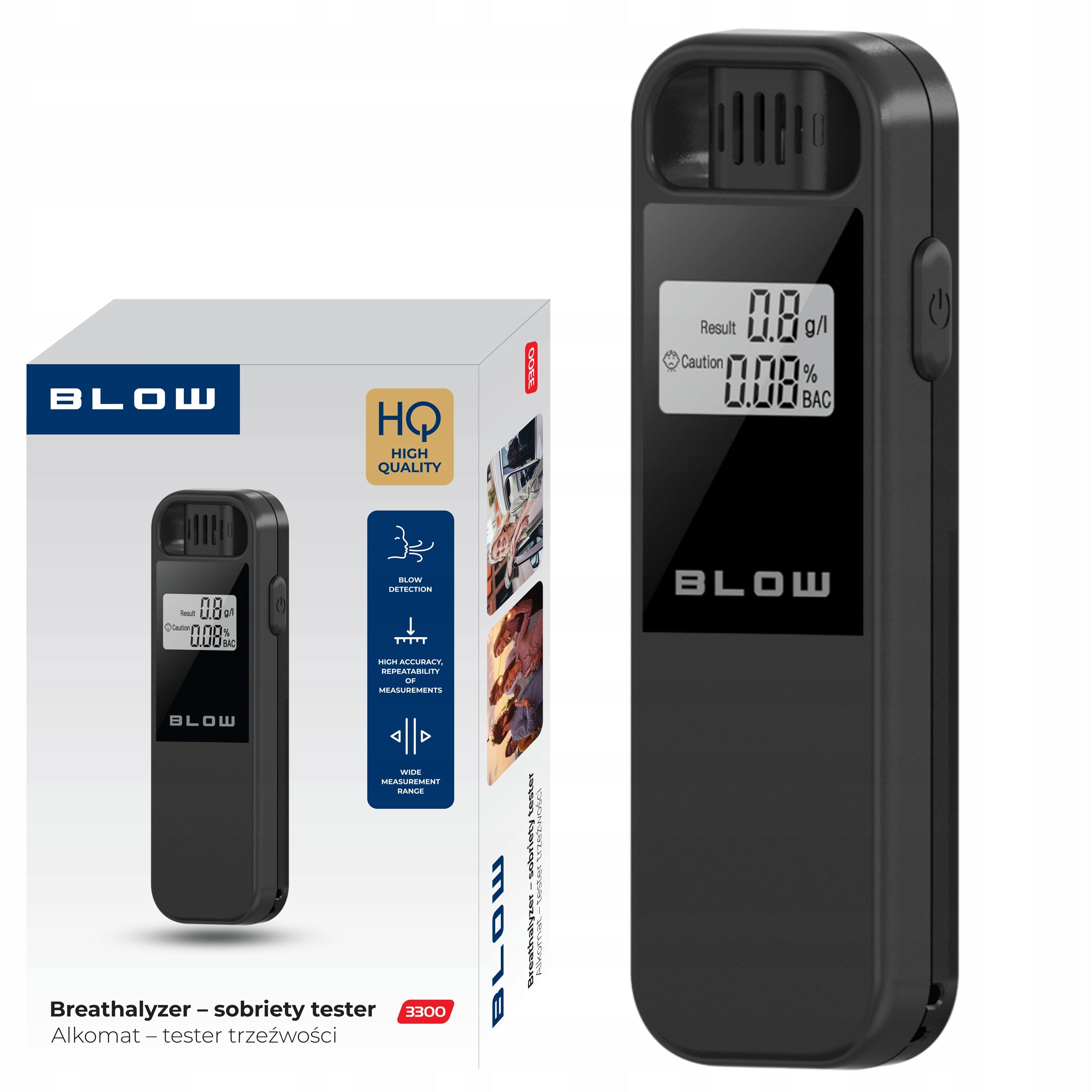 BREATHALYZER PROFESSIONAL LCD PRECISION BATTERIES FREEBIE ALKOTEST Packaging status original