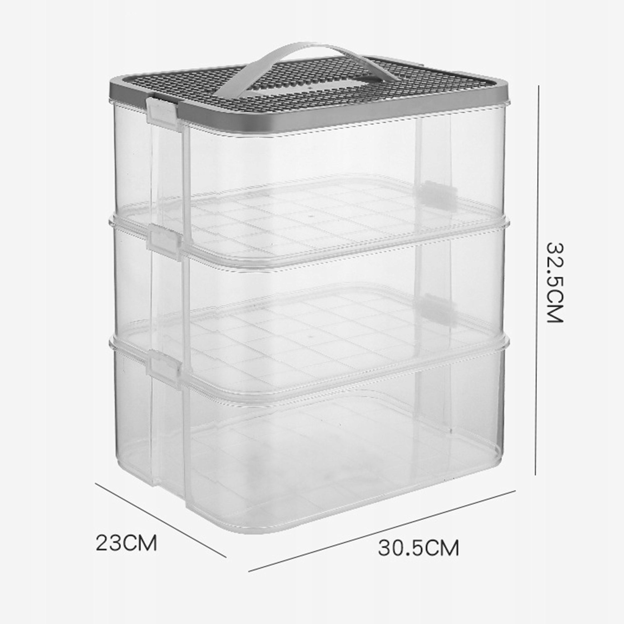 BRICK CONTAINER 3-STOREY ORGANIZER WITH COMPARTMENTS 22 L GREY ORGANIZER Manufacturer code POJEMNIK NA KLOCKI ORGANIZER NA ZABAWKI