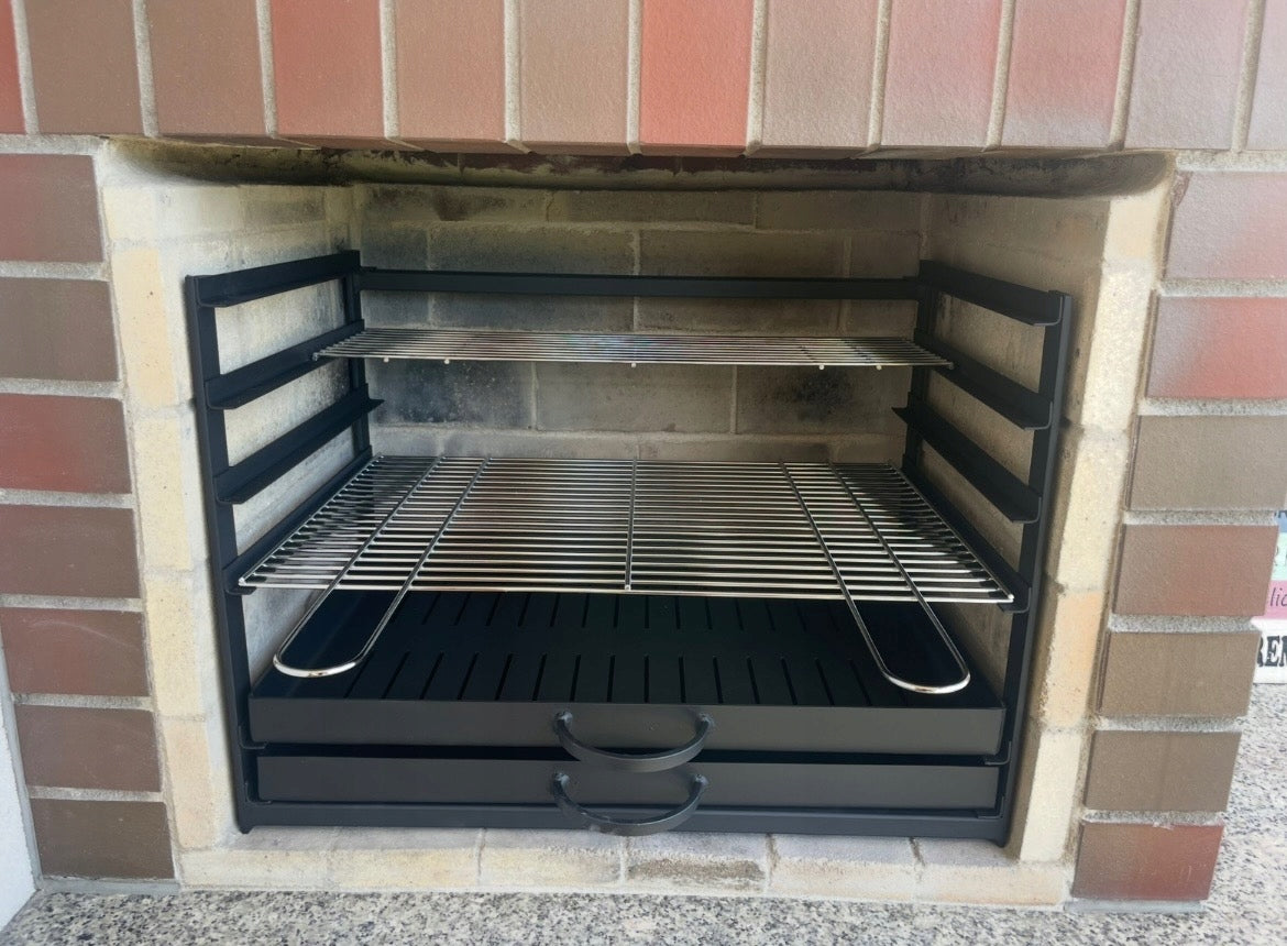 BRICK GRILL INSERT HEARTH ASHTRAY GABION CHIMNEY GRATE Manufacturer Metalren