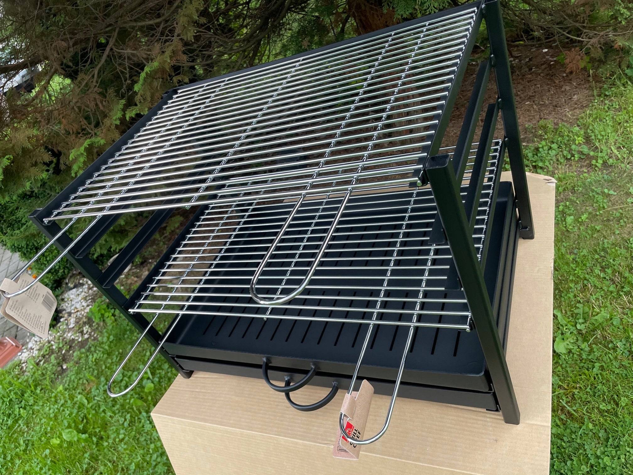 BRICK GRILL INSERT HEARTH ASHTRAY GABION CHIMNEY GRATE Packaging status original