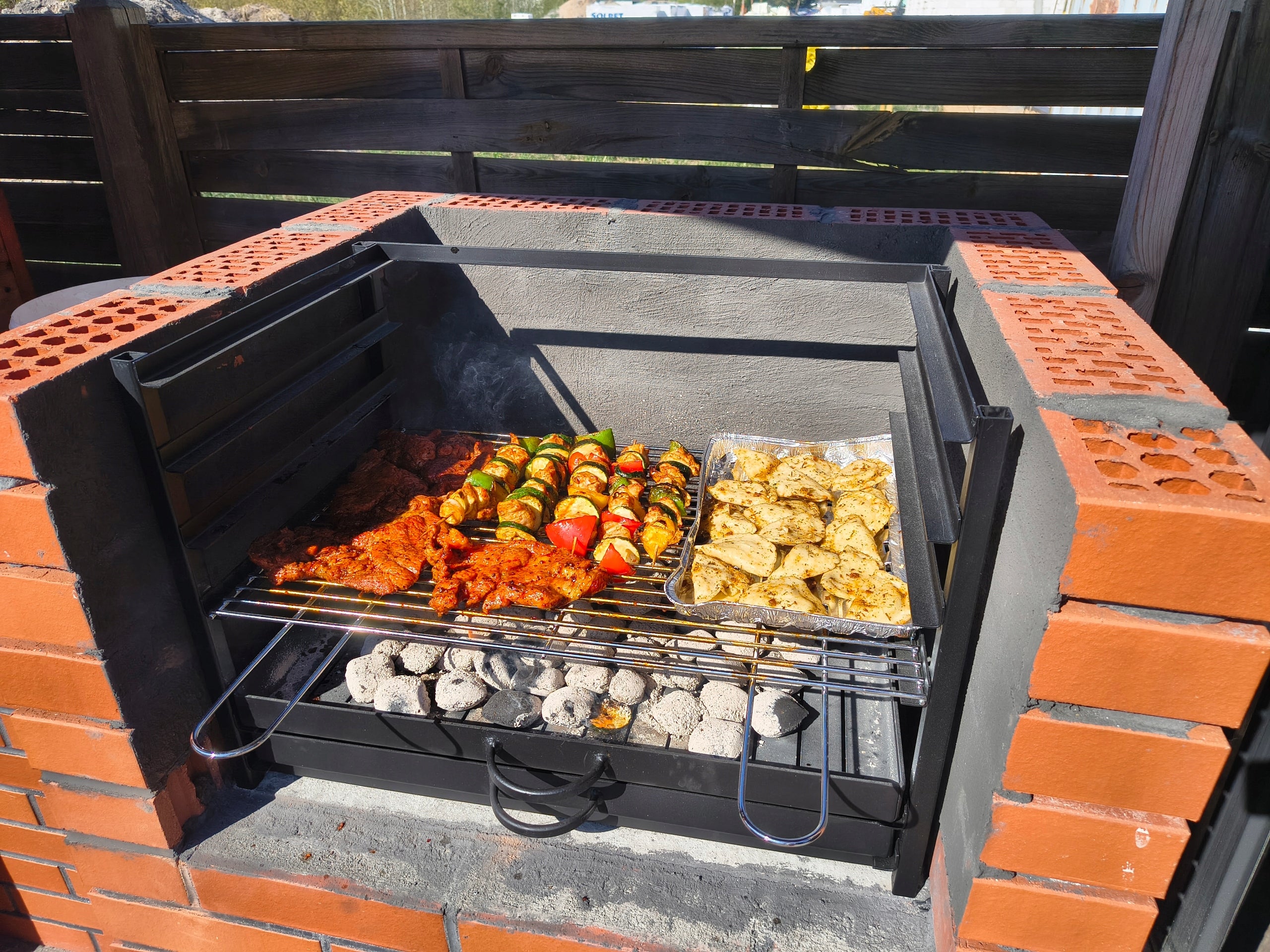 BRICK GRILL INSERT HEARTH ASHTRAY GABION CHIMNEY GRATE