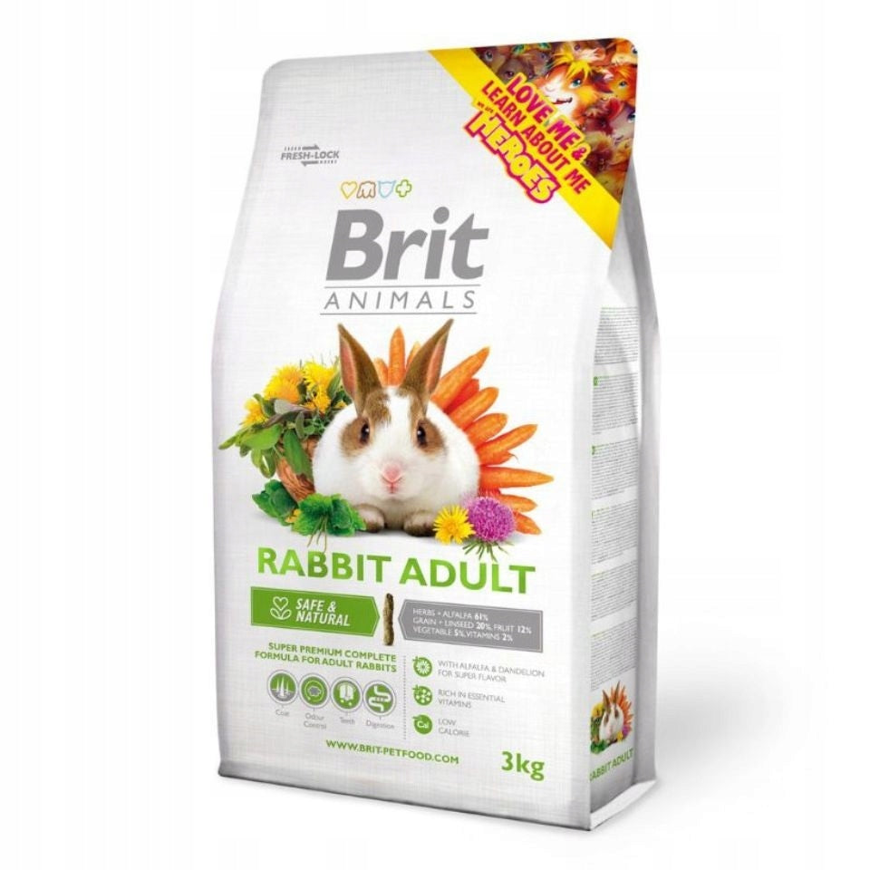 BRIT ANIMALS Rabbit Adult Complete Food for Adult Rabbits 3kg Manufacturer code 013341