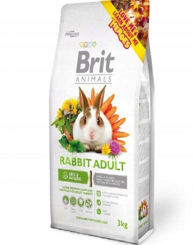 BRIT ANIMALS Rabbit Adult Complete Food for Adult Rabbits 3kg