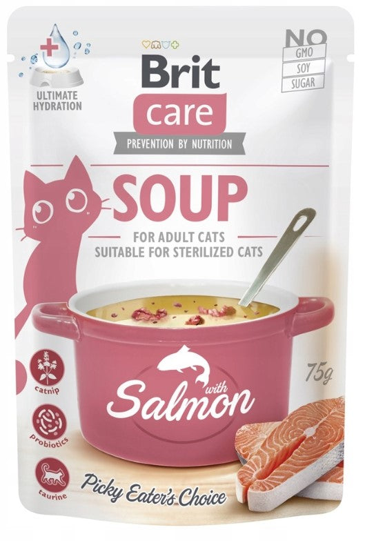 BRIT CARE SOUP cat soup wet food mix of flavors 12 x 75g Packaging status original
