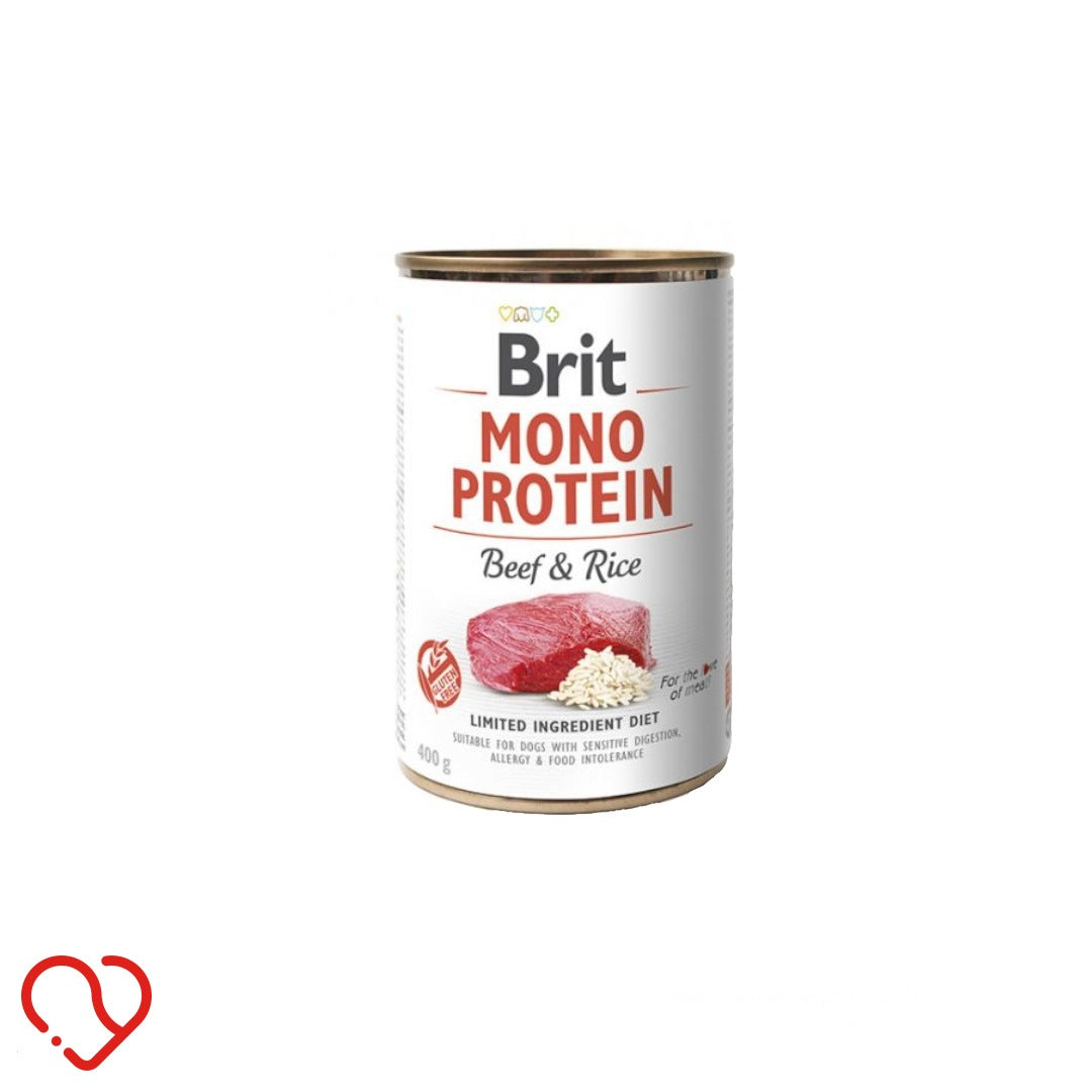 BRIT MONO PROTEIN BEEF&RICE DOG CAN WITH BEEF AND RICE 400G