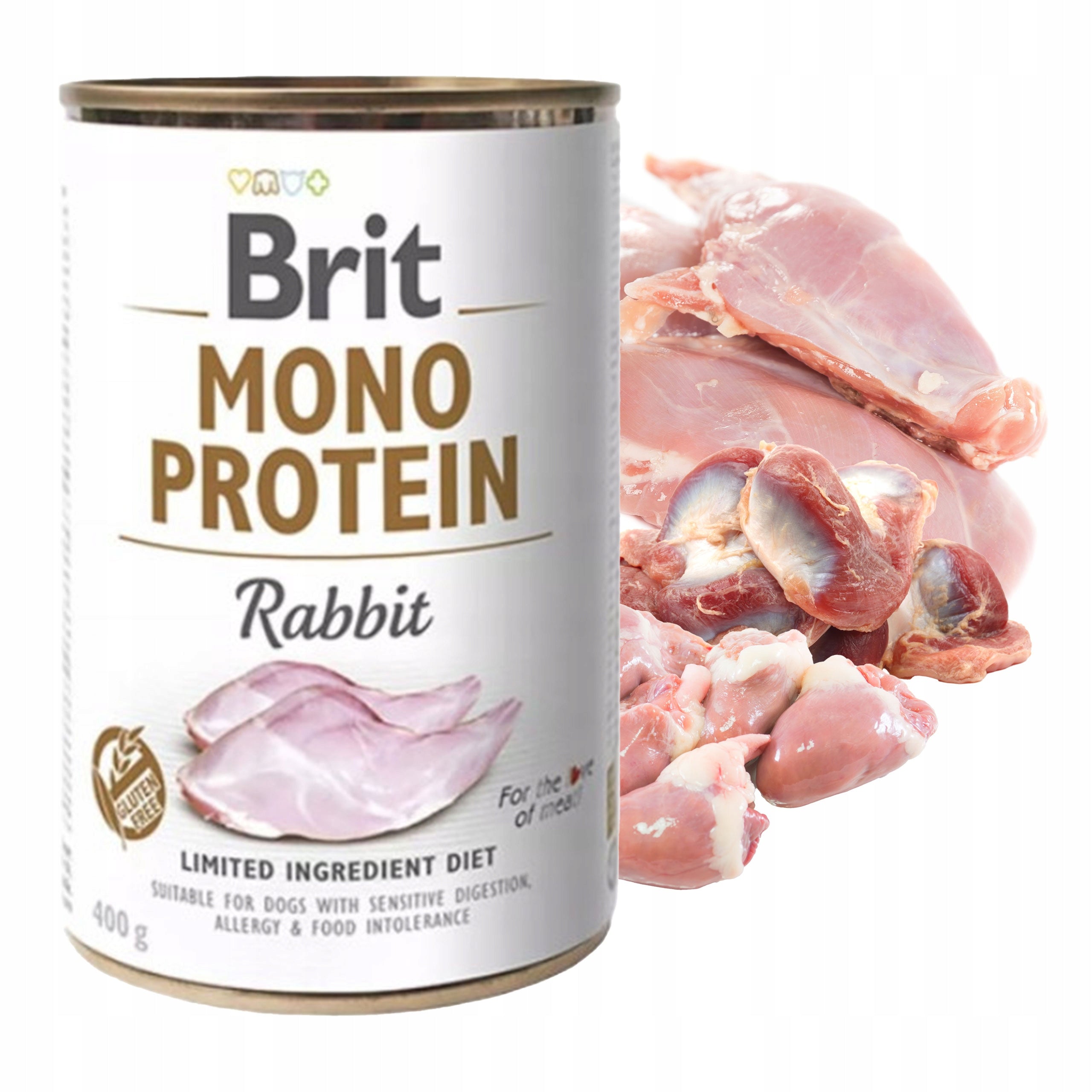 BRIT MONO Protein Wet Dog Food Rabbit 400g Grain Free