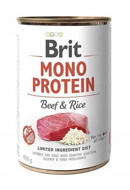 BRIT Mono Protein Wet Dog Food MIX flavors 16x400g HYPOALLERGENIC Packaging status original