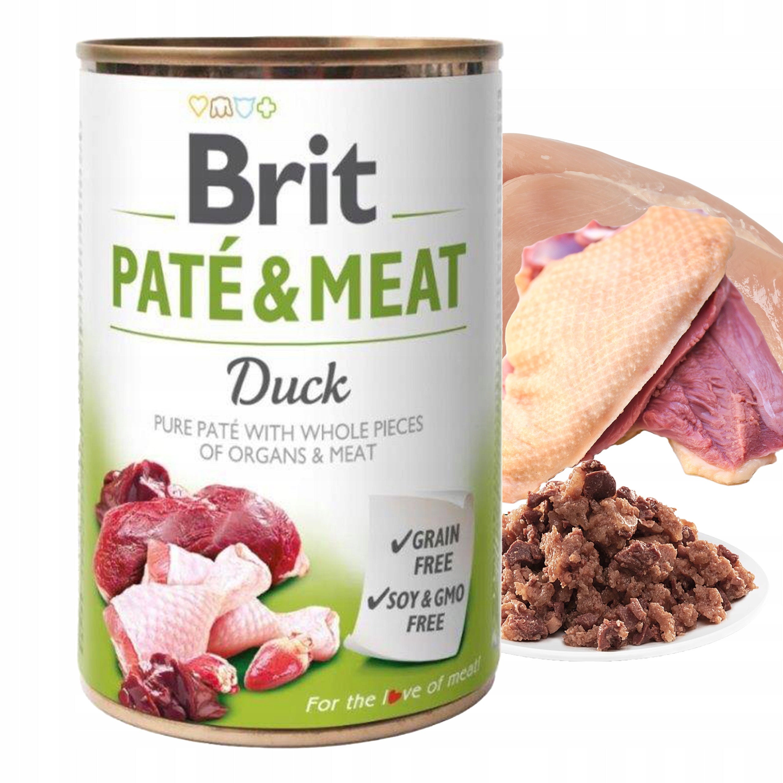BRIT PATE & MEAT Mix of Flavours dog food wet can 40 x 400g grain-free Packaging status original